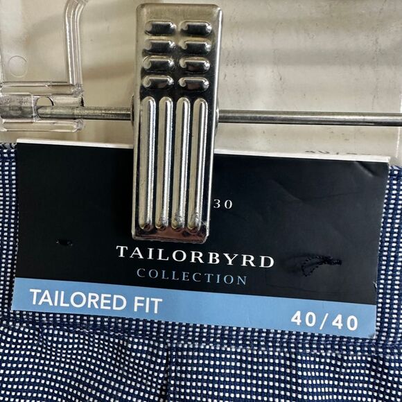 Tailorbyrd Collection Men's‎ Navy Tailored Fit Dress Shorts with Pattern size 40 - Picture 4 of 9
